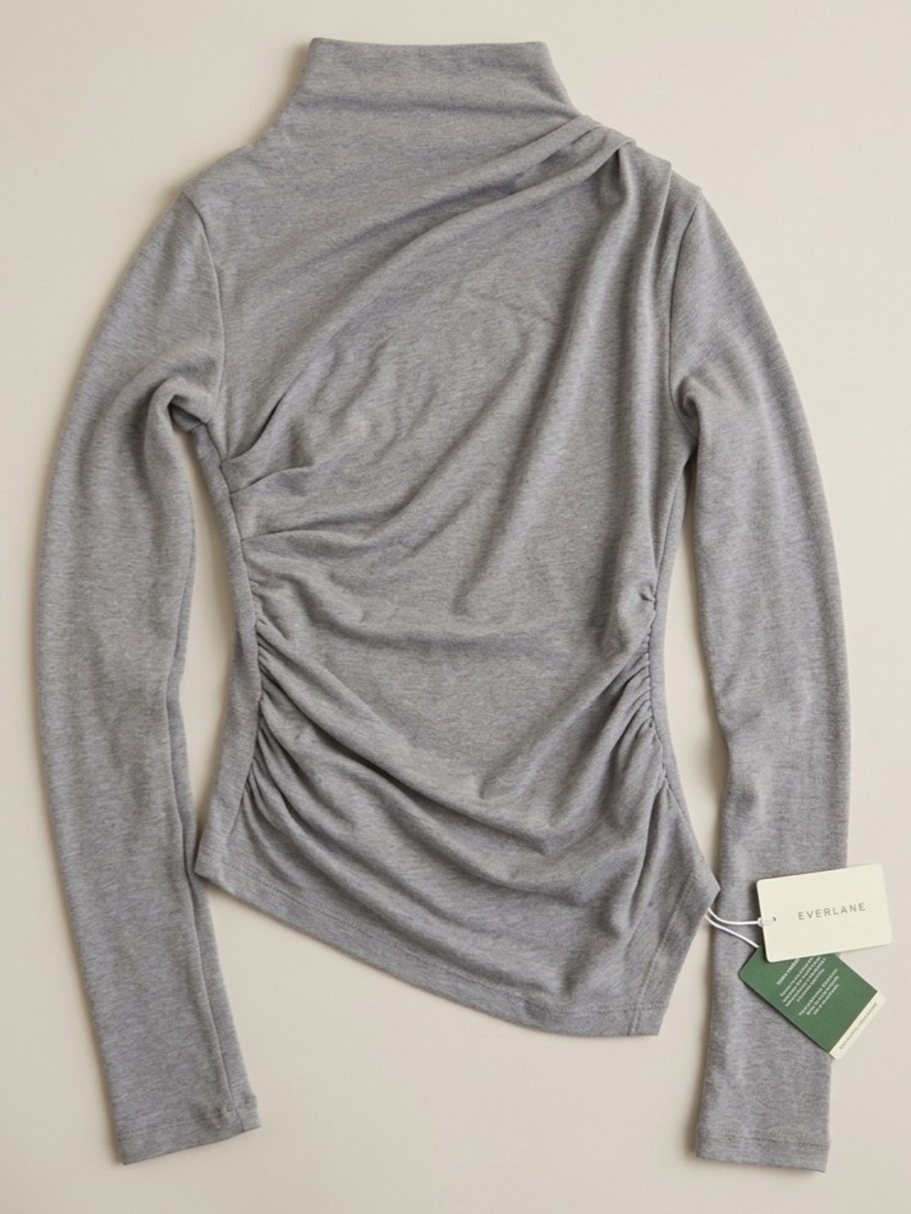 Halara Mock Neck Side Ruched Long-Sleeve 4way Stretch Top. Size M. NWT